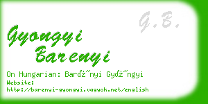 gyongyi barenyi business card